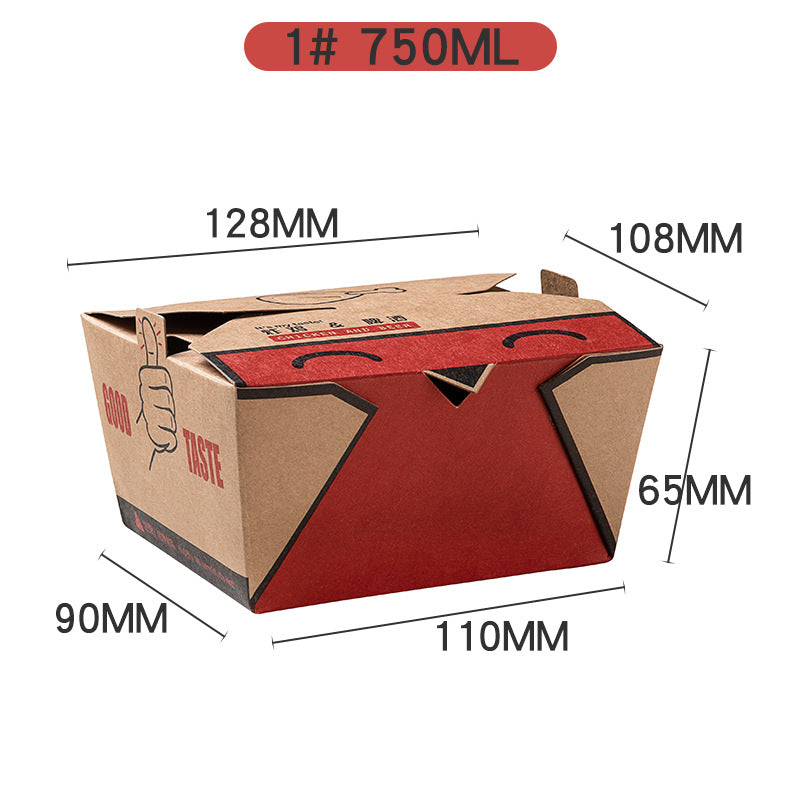 Disposable kraft paper fried chicken packing box