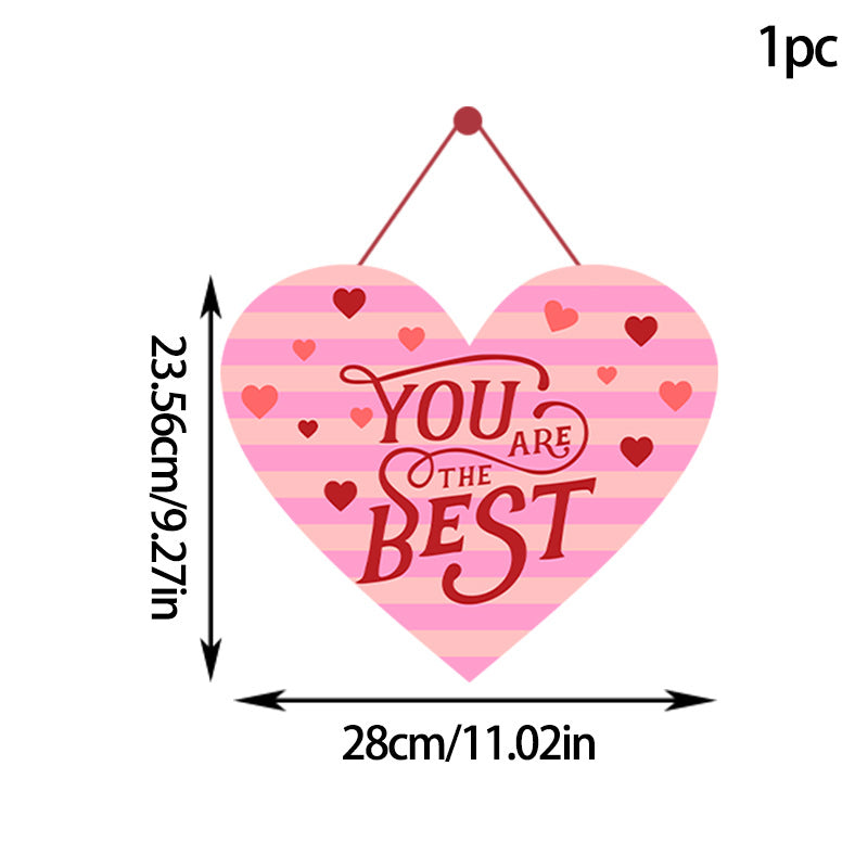 Valentine's Day Decoration love door hanging banner