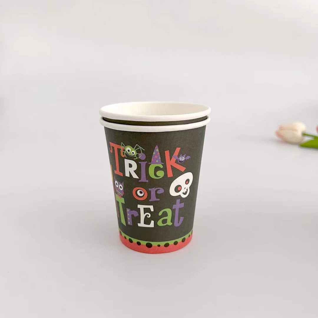 9OZ Halloween Party Gold Stamping Disposable Paper Cup