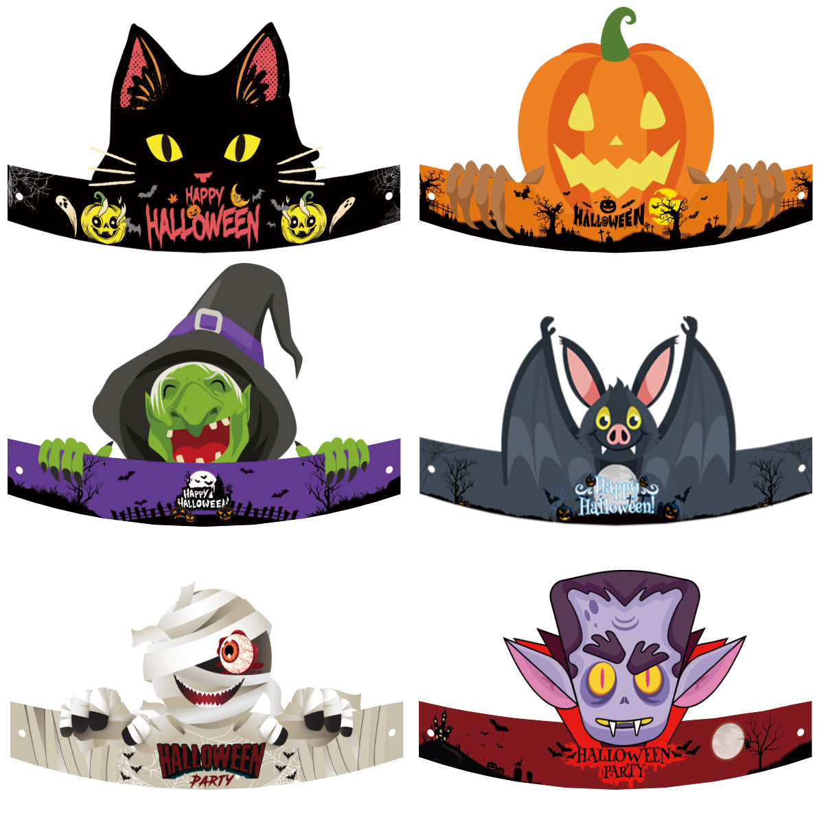 Children's funny Halloween costume paper hat