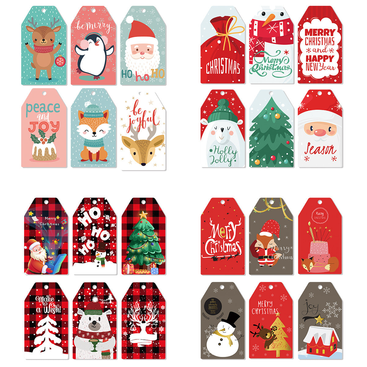 Christmas gift tag cards