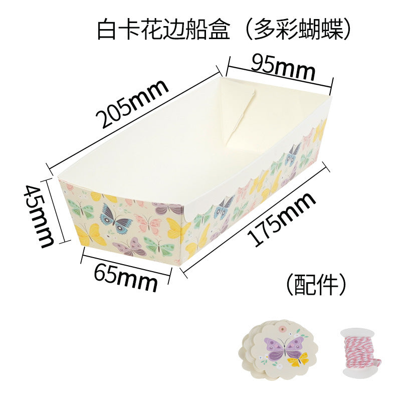 Bread plate Paper food boat box barbecue plate