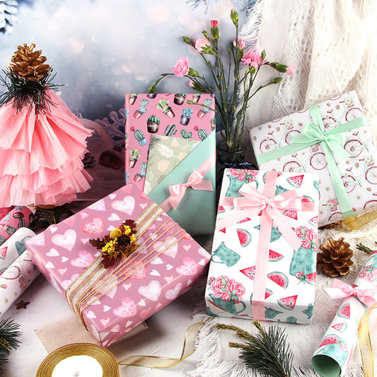 Coated gift wrapping paper