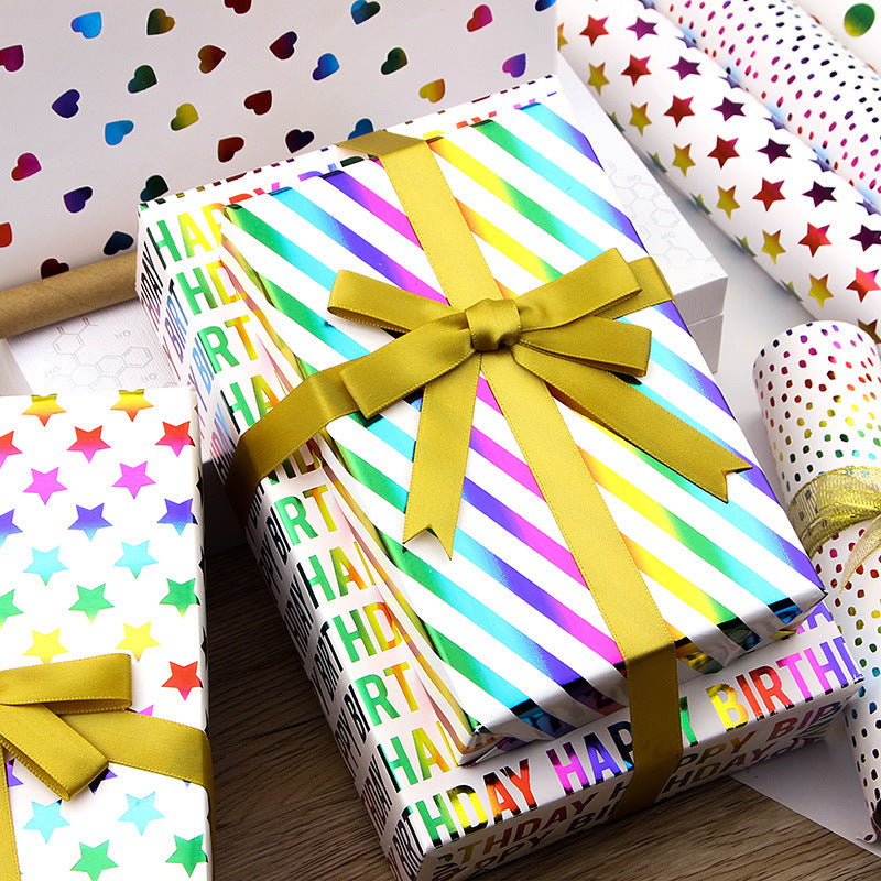 Gold wrapping paper for gifts