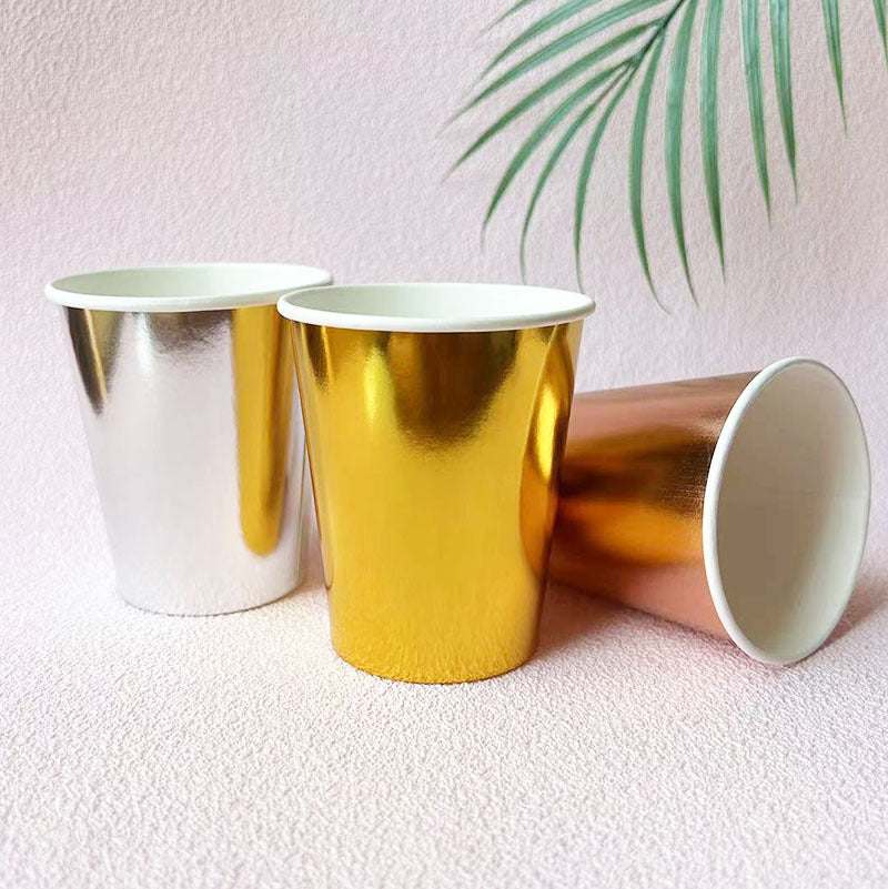 9OZ party gold-stamping disposable paper cup