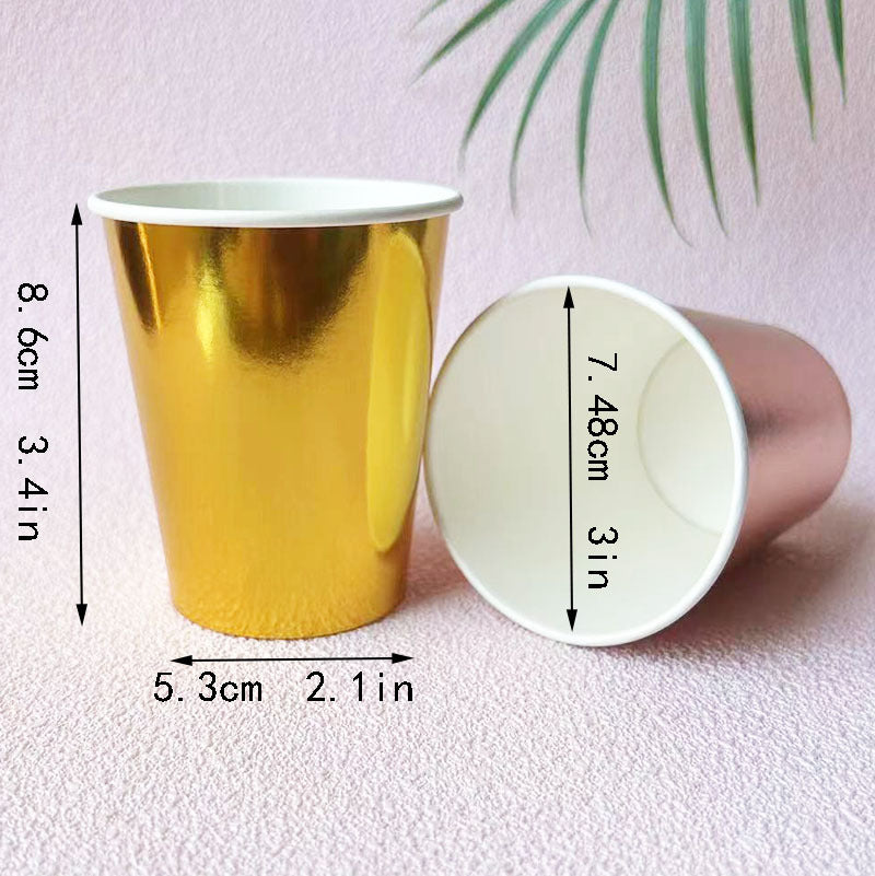 9OZ party gold-stamping disposable paper cup