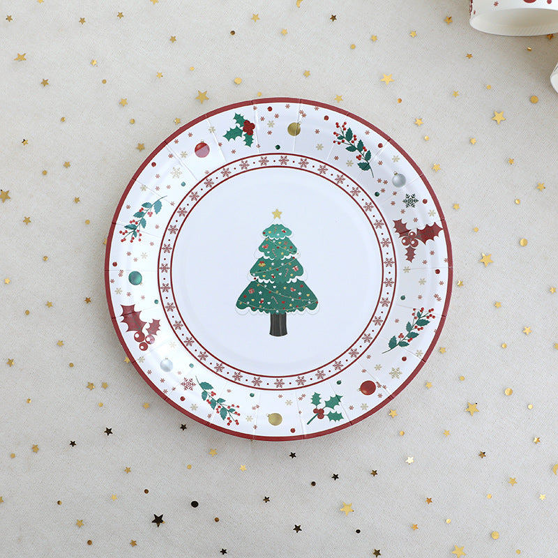 Christmas Decorated Party Theme Paper Plates