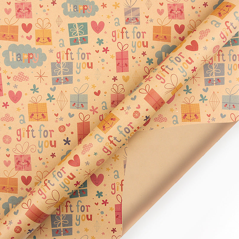 Note kraft holiday gift wrapping paper