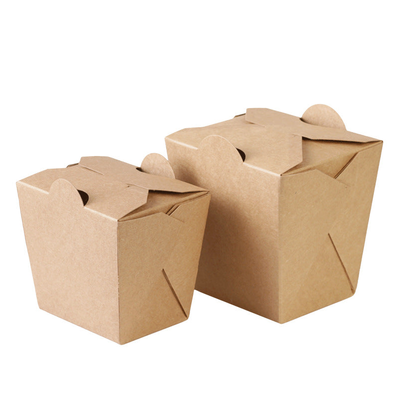 Disposable rectangular kraft paper products with cover packing box