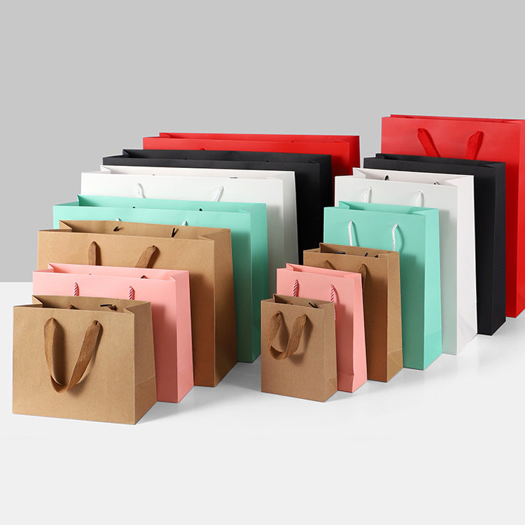 Colourful kraft paper bag with handle