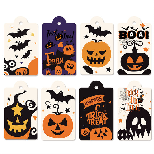 Halloween spooky ghost theme decorated gift bookmark tag