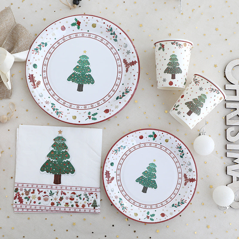 Christmas Decorated Party Theme Paper Plates