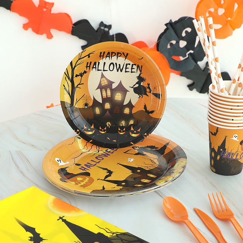 Halloween themed party knife, fork and spoon