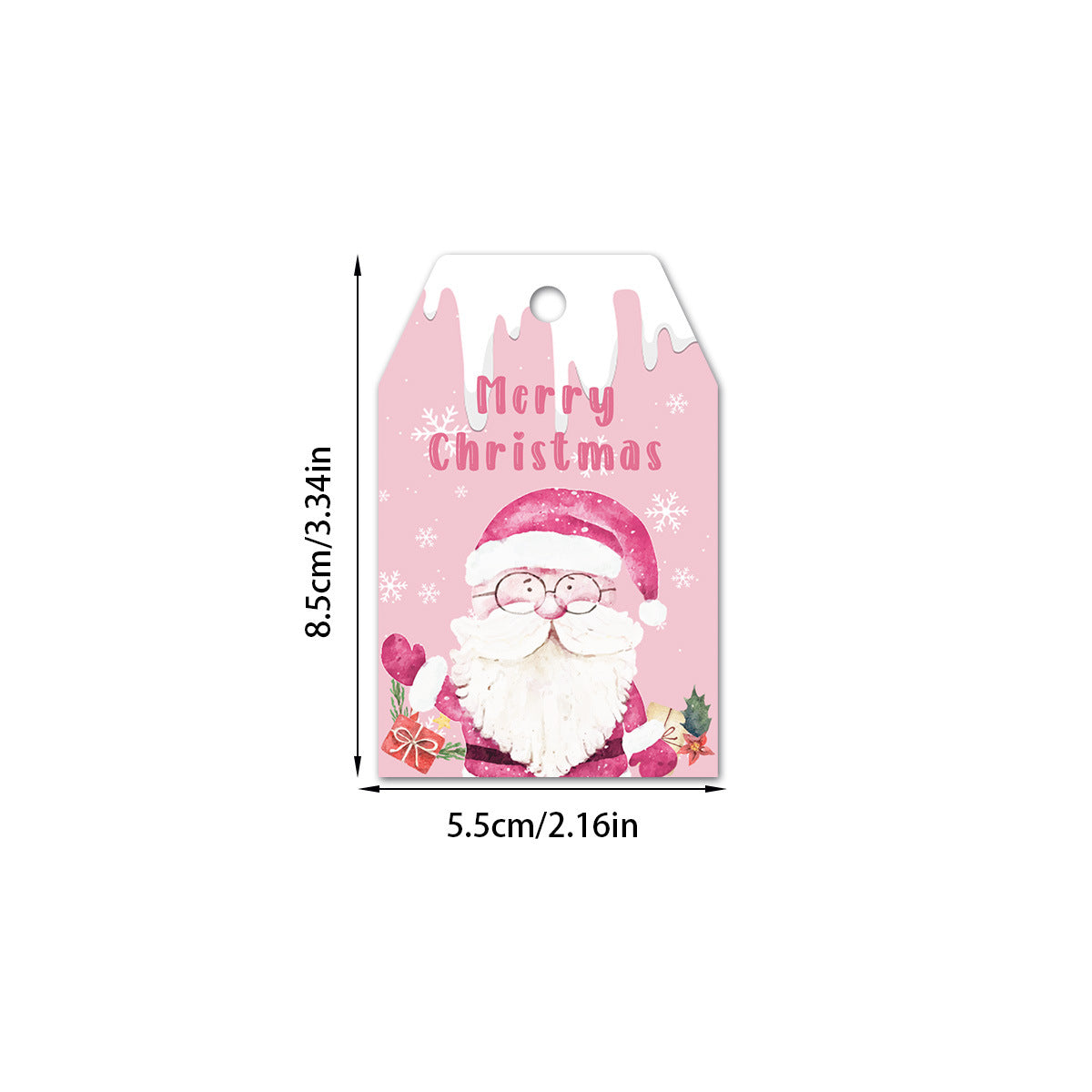 New Christmas decorations Vintage pink tag gift bag tag pendant Party supplies
