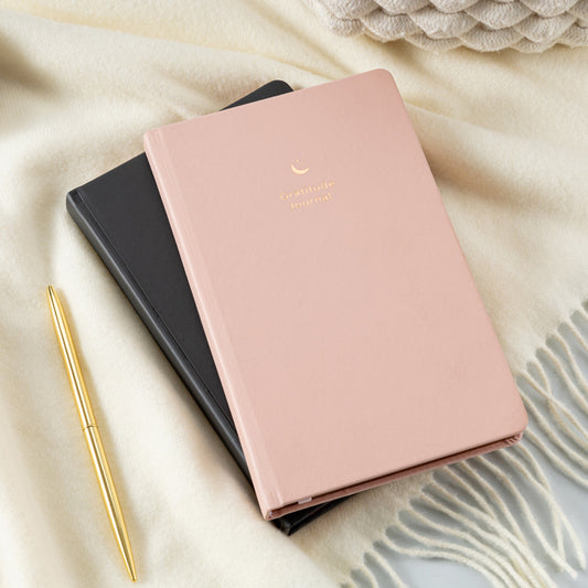 Gratitude Journal PU leather hard-sided notebook