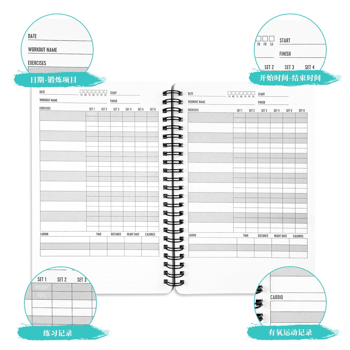 Fitness plan notebook