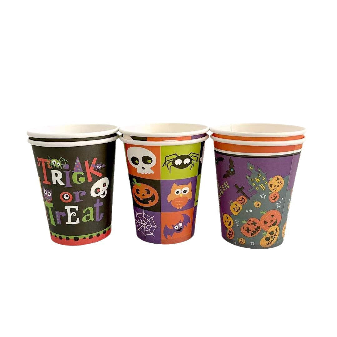 9OZ Halloween Party Gold Stamping Disposable Paper Cup