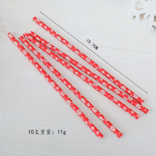 Christmas party decoration straws