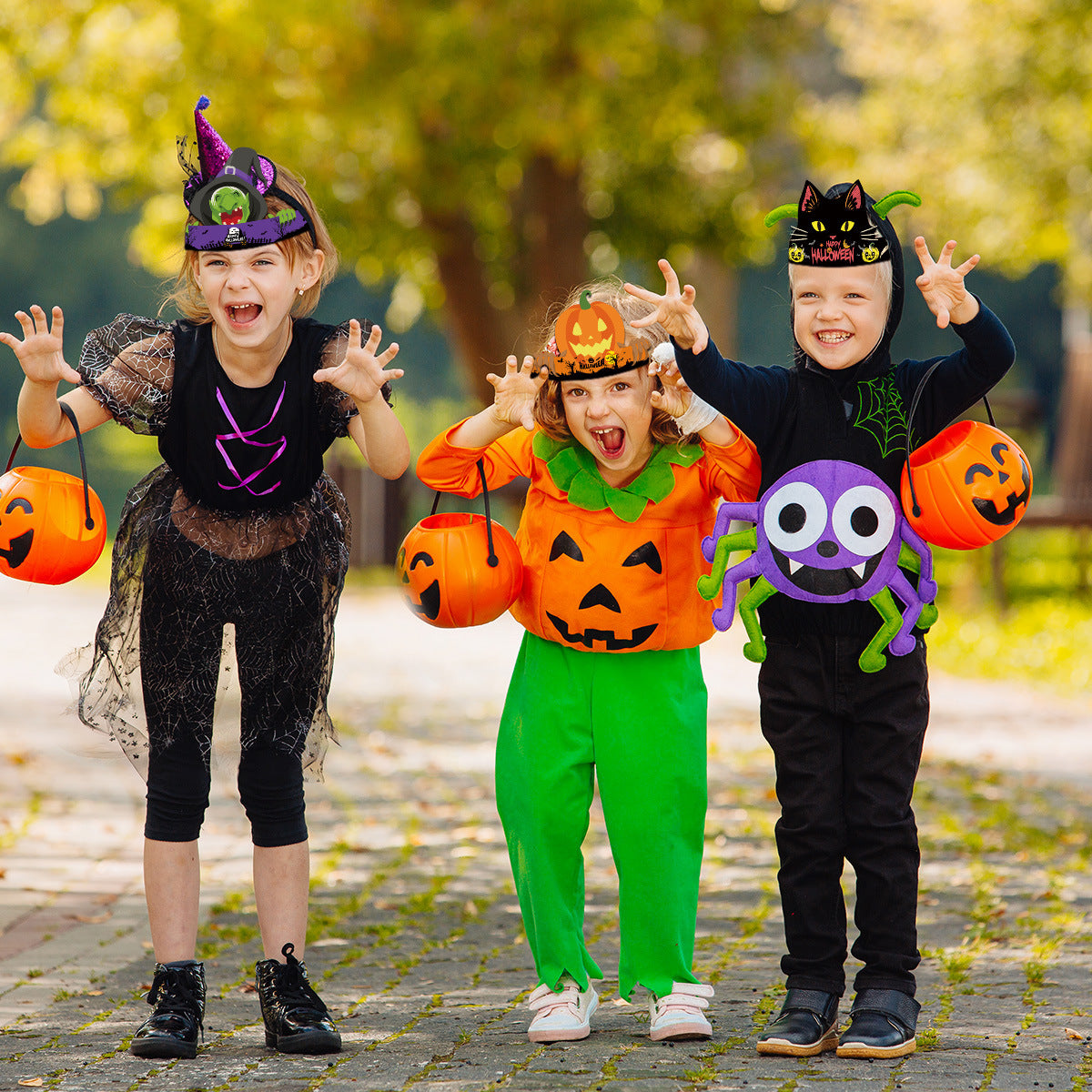 Children's funny Halloween costume paper hat