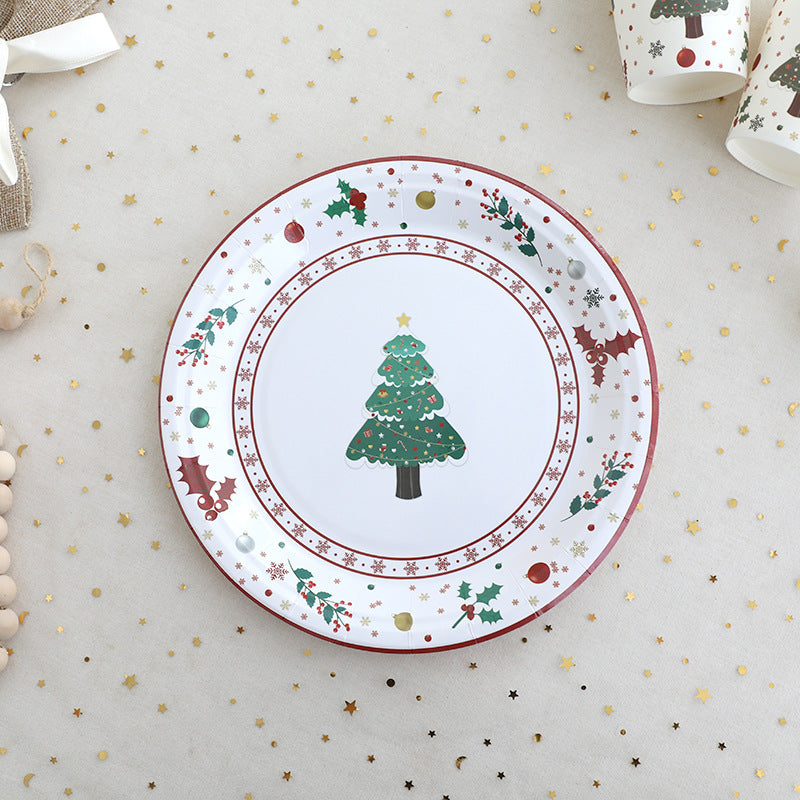 Christmas Decorated Party Theme Paper Plates