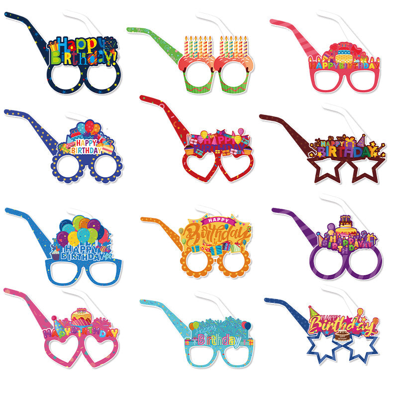 New birthday party decoration paper glasses