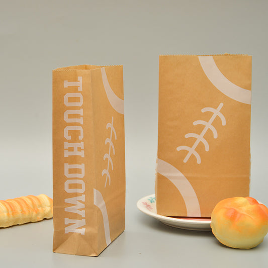 Oil-proof food packaging in kraft paper bag with square bottom