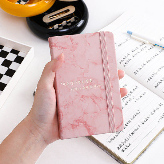 Student notebook Marbled A5 notepad A6 Hot stamping PU notebook