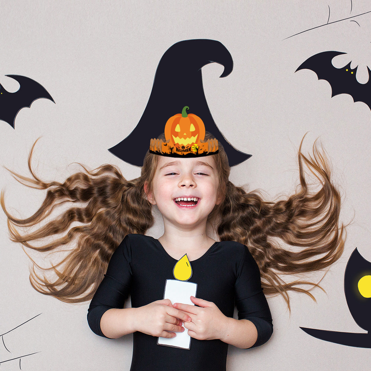 Children's funny Halloween costume paper hat