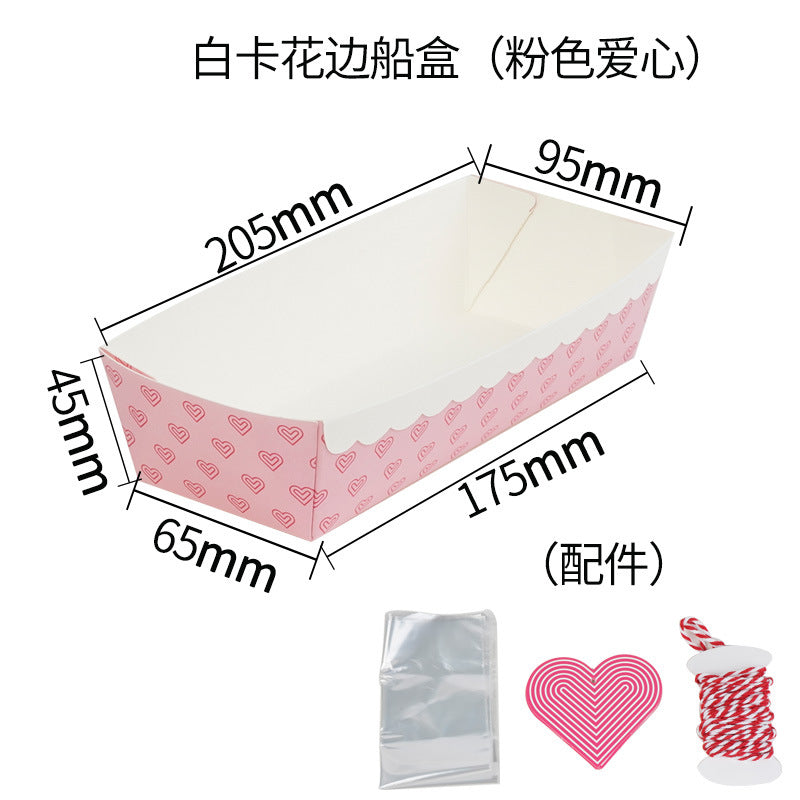 Bread plate Paper food boat box barbecue plate