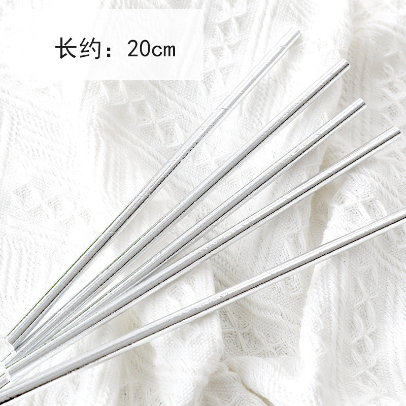 Party idea Disposable paper straw Dessert table decoration straw