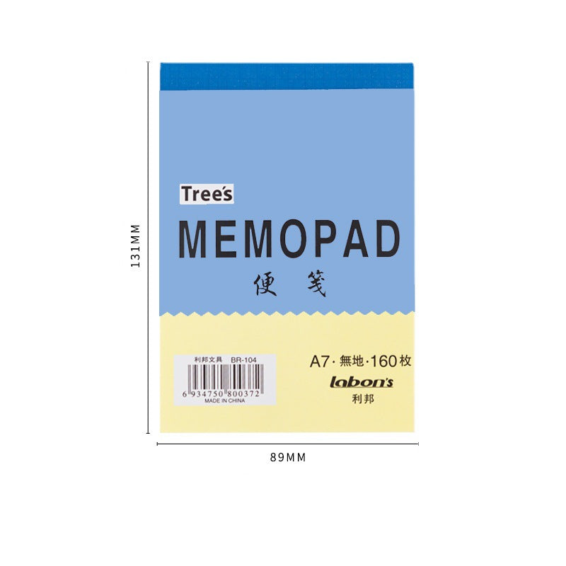 Blank memopad