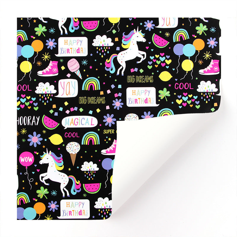 Cartoon animal wallpaper gift wrapping paper