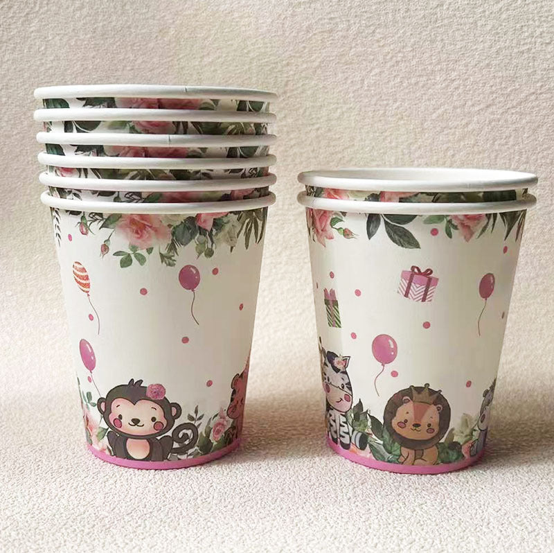 9OZ Animal Party Disposable Paper Cup