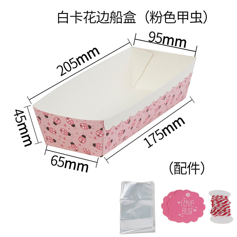 Bread plate Paper food boat box barbecue plate