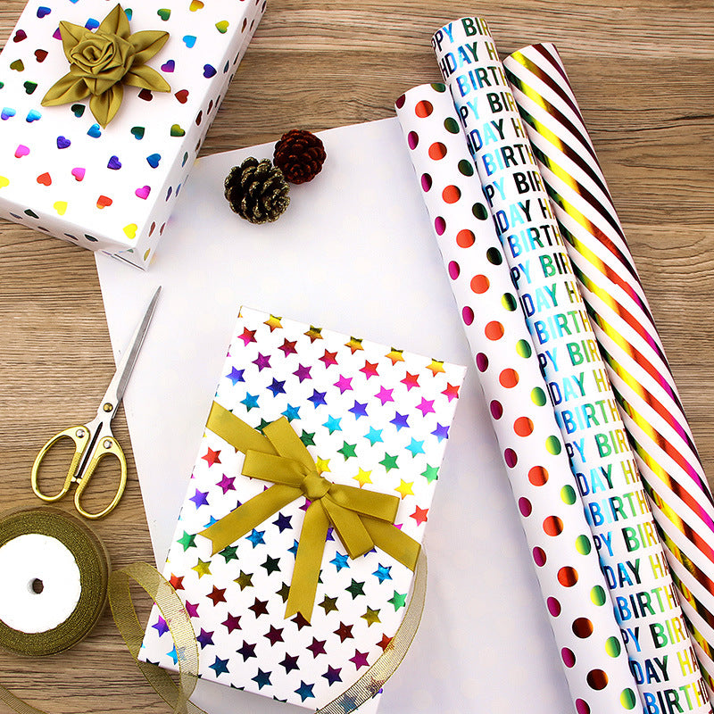 Gold wrapping paper for gifts