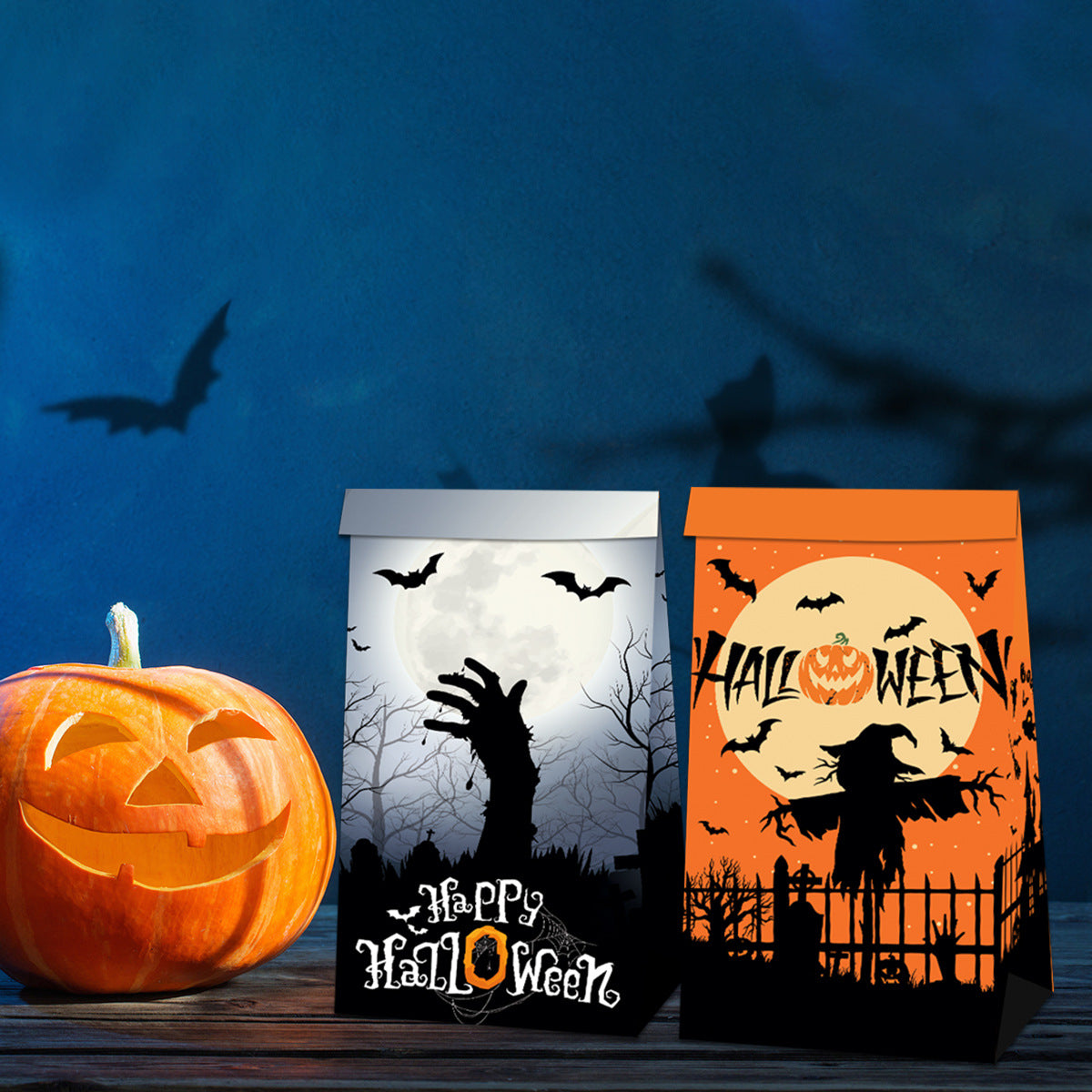 New Halloween candy snacks can be sealed packaging paper bags