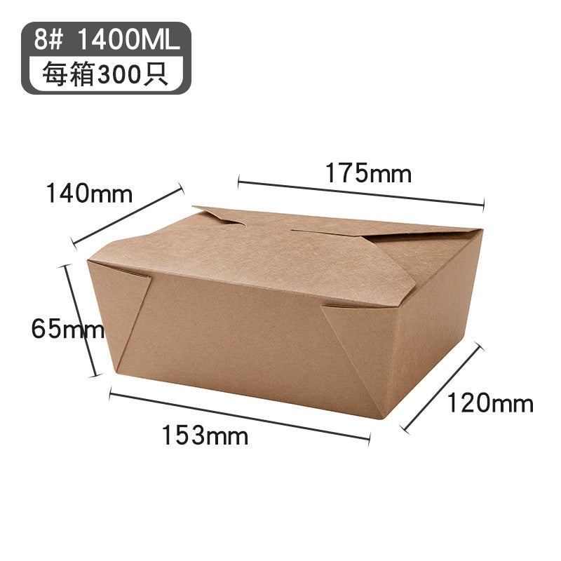 Disposable kraft paper food packing box