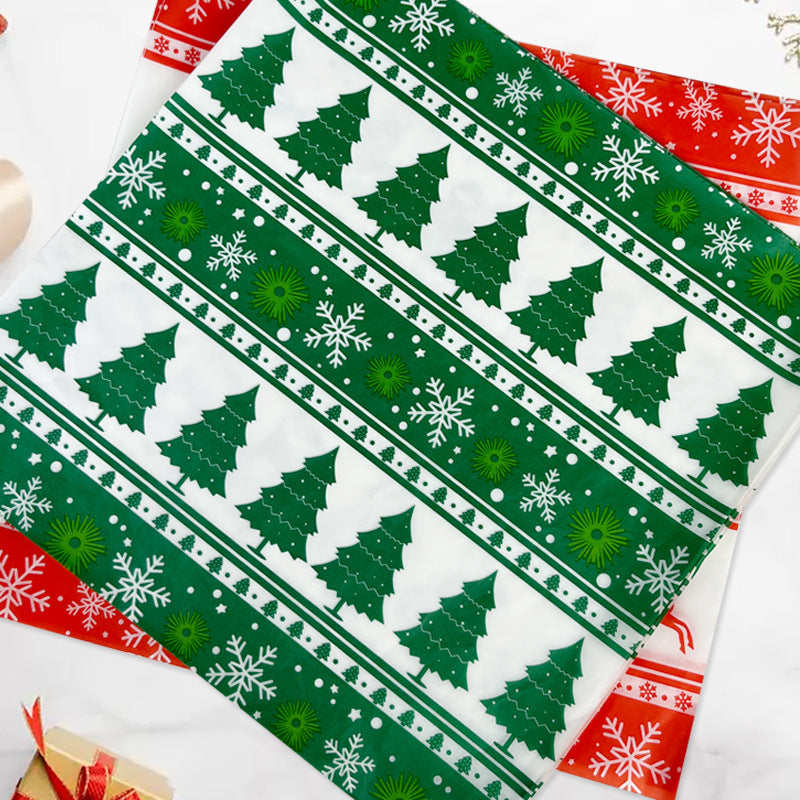 Christmas themed greaseproof paper food packaging tray paper