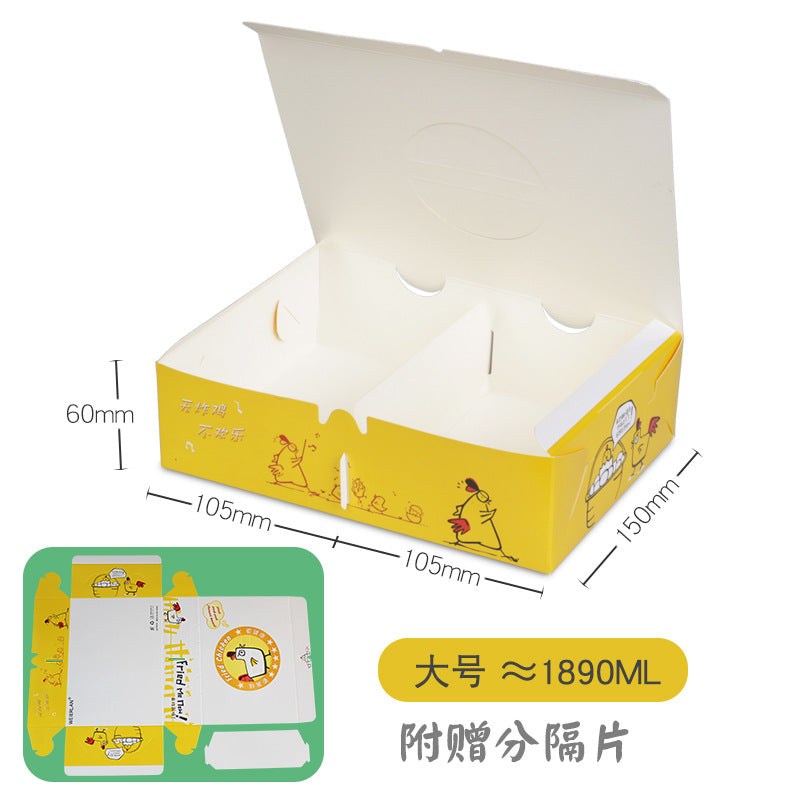 Disposable compartmentalized food takeout box