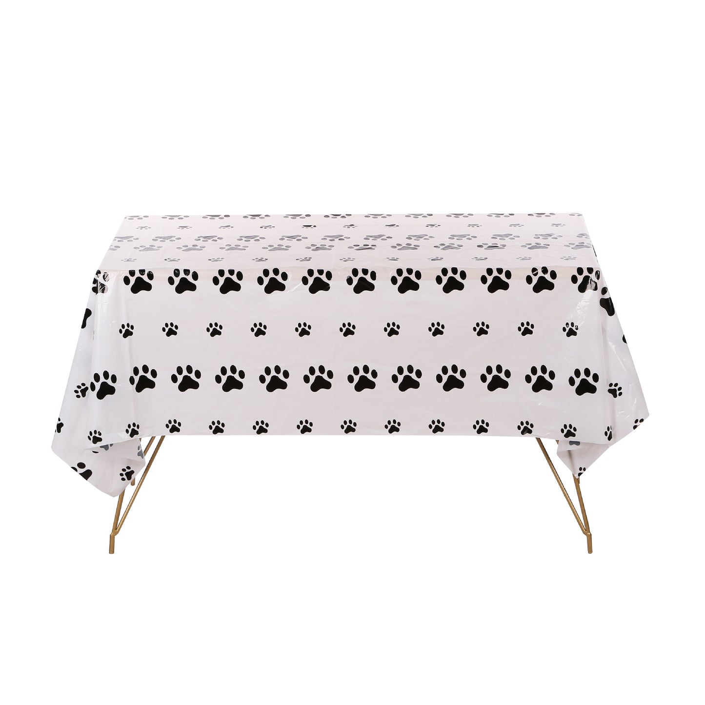 Black Dog Paw Theme Children's Birthday Party Decorative Tablecloth