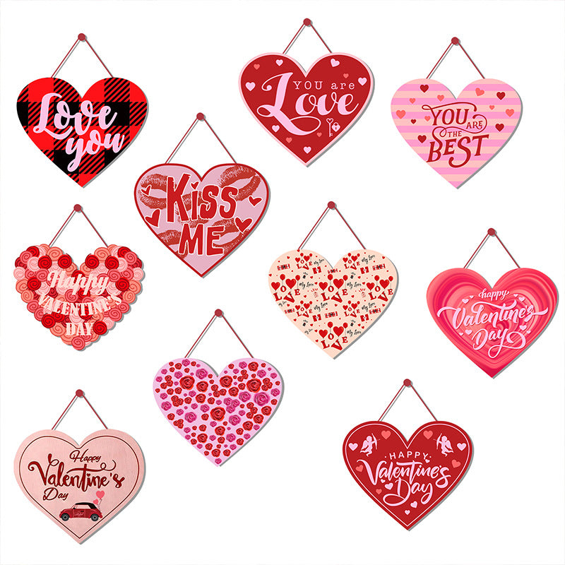 Valentine's Day Decoration love door hanging banner