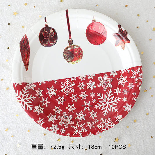 Christmas party decoration paper plates