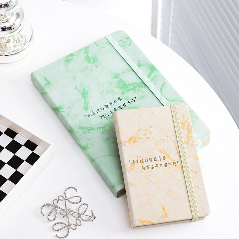 Student notebook Marbled A5 notepad A6 Hot stamping PU notebook