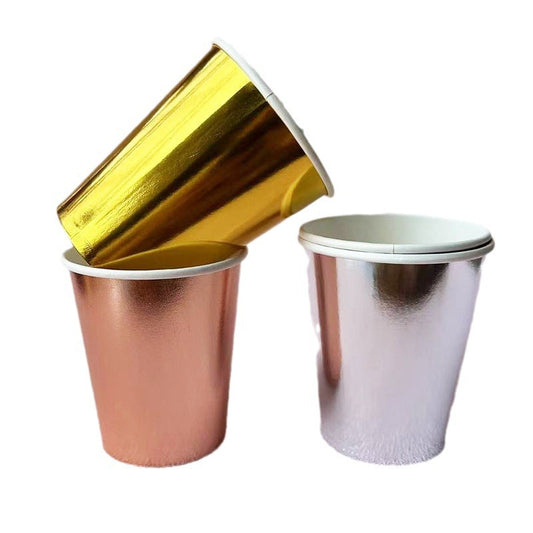 9OZ party gold-stamping disposable paper cup