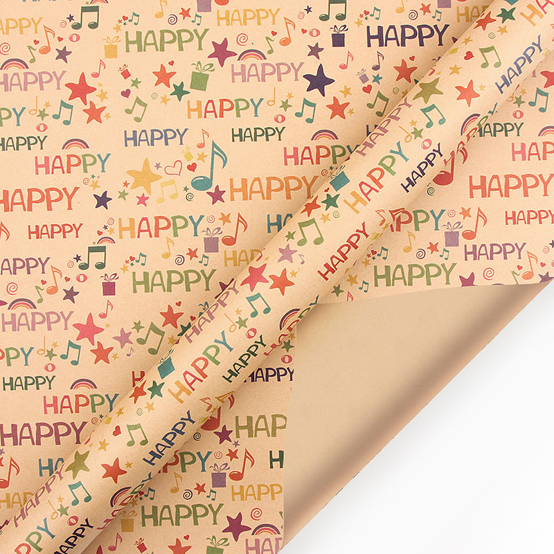 Note kraft holiday gift wrapping paper