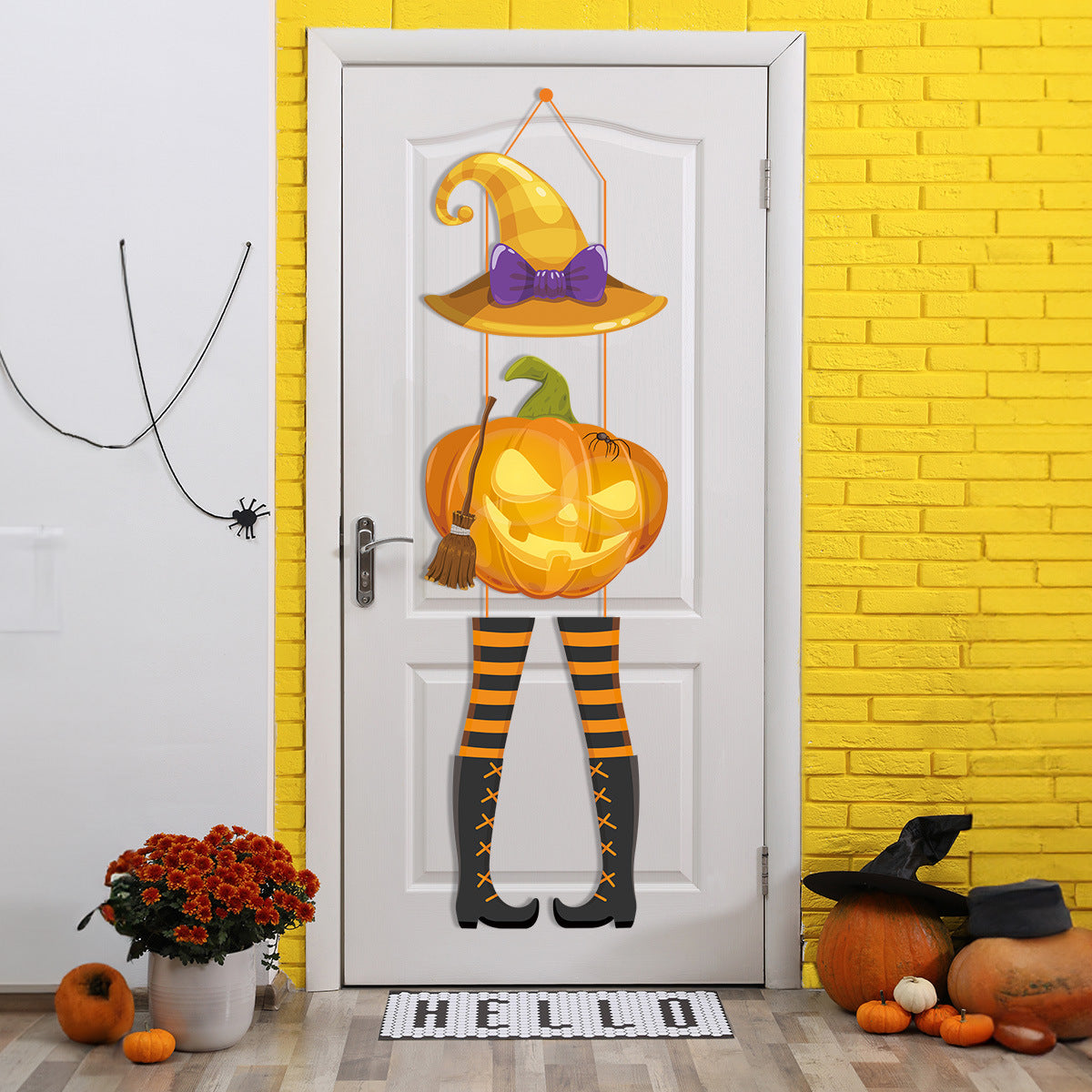 Halloween decoration party props pumpkin magic hat ghost door hanging