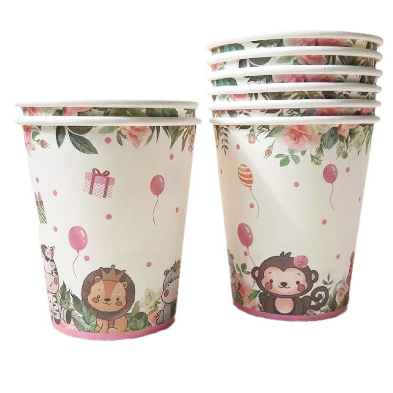 9OZ Animal Party Disposable Paper Cup