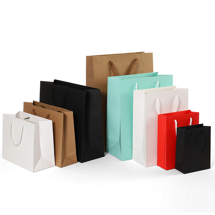 Colourful kraft paper bag with handle