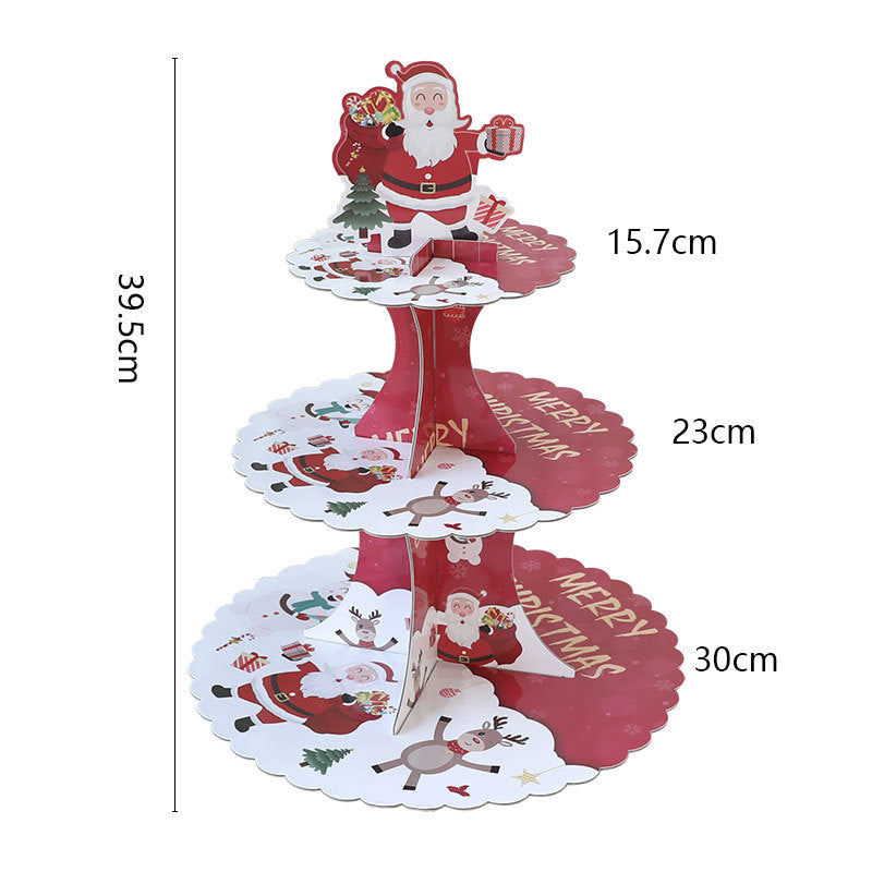 Christmas decoration disposable paper cake stand dessert table display stand