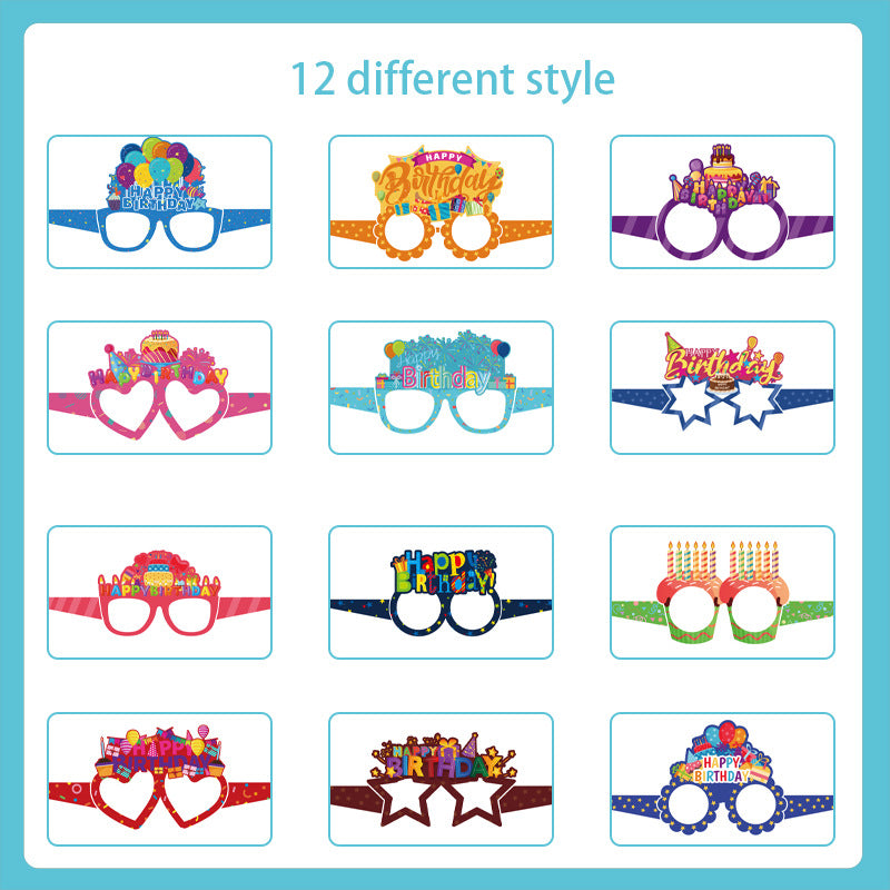 New birthday party decoration paper glasses